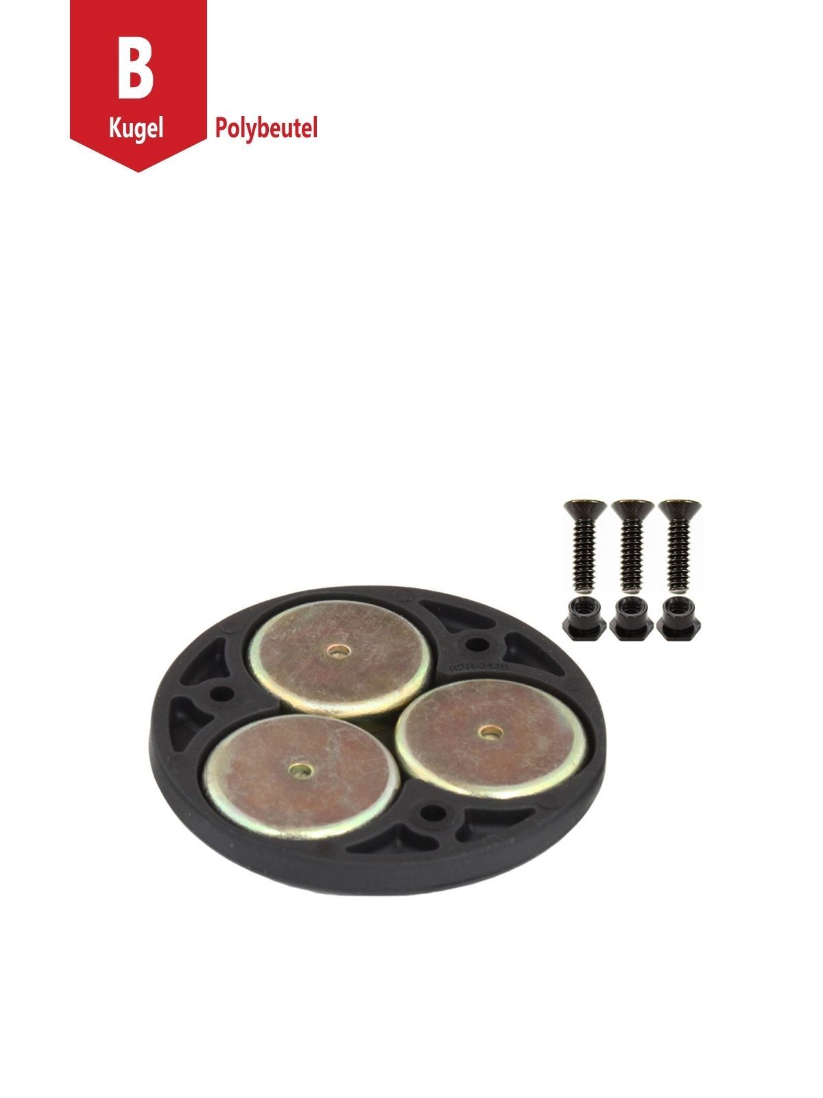 RAM Mounts Verbundstoff Magnet-Basis für runde Basisplatten - 3 Magnete, Schrauben-Set, im Polybeutel