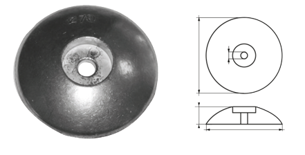 Magnesium Telleranoden 110mm