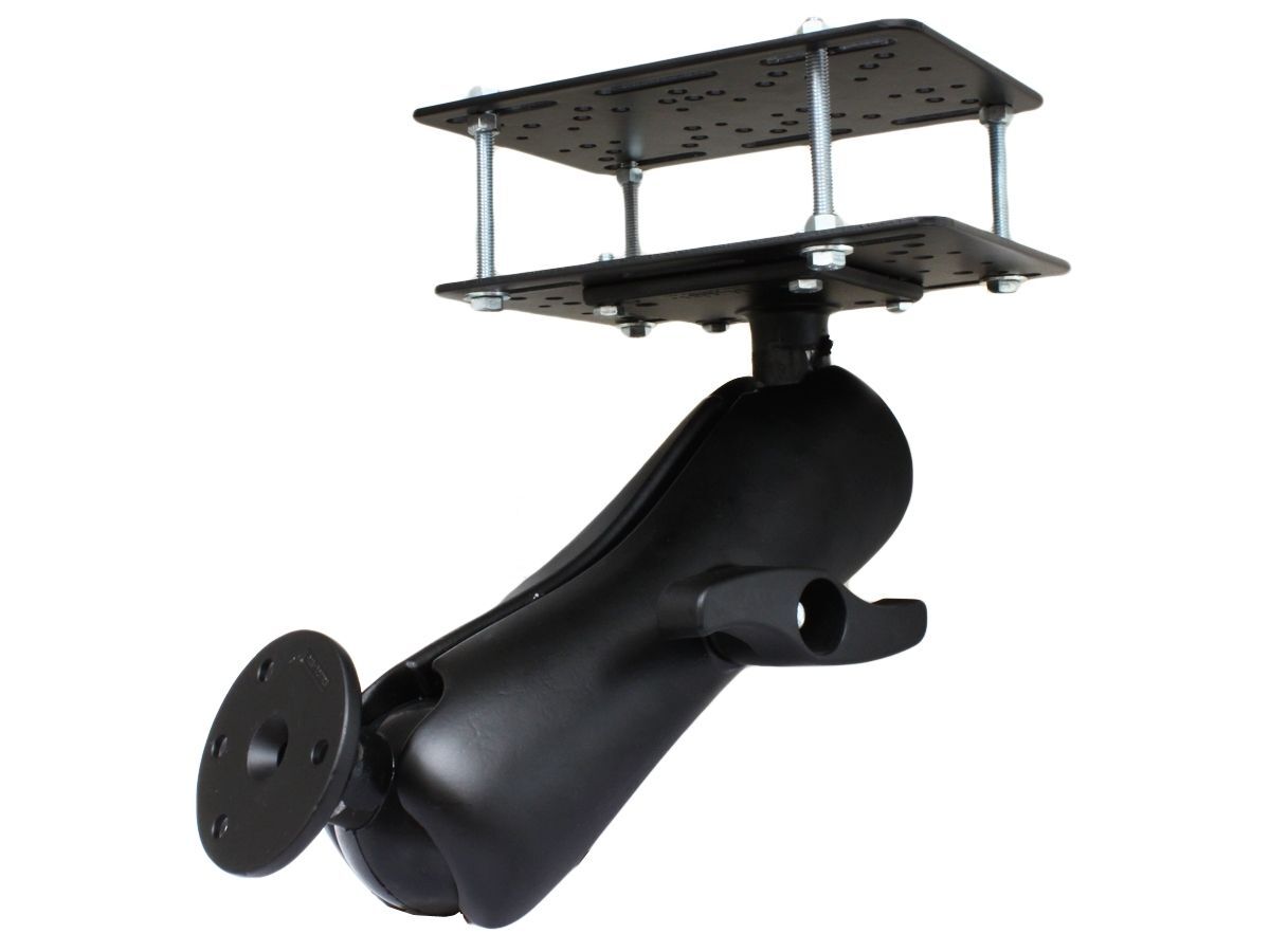 RAM Mounts Über-Kopf-Halterung - mittlerer Verbindungsarm (ca. 320 mm), runde Basisplatte (93,5 mm Durchmesser), E-Kugel (3,38 Zoll)