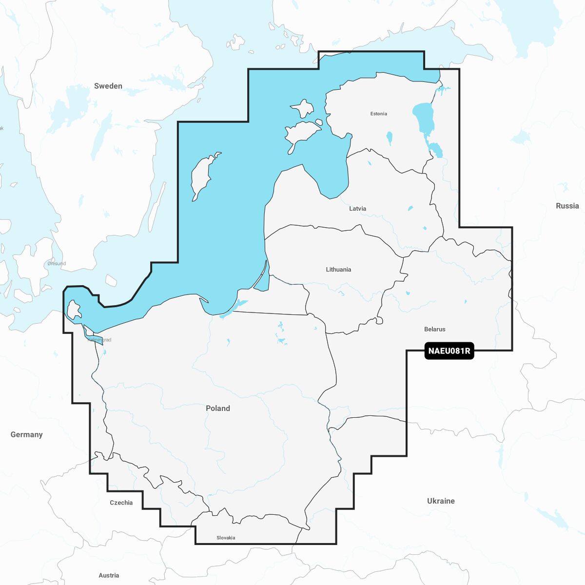 Navionics Platinum+ Seekarte Baltic Sea East Coast (NPEU081R) Navionics Platinum+ Seekarte Baltic Sea East Coast (NPEU081R)