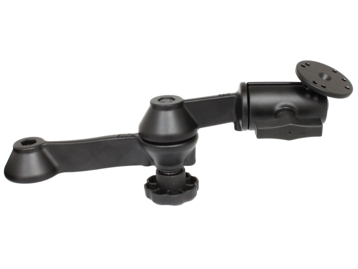 RAM Mounts Doppel-Schwenkarm-Komponente für Tele Pole - Armlänge ca. 300 mm, Octagon-Verbindungsarm, runde Basisplatte, C-Kugel (1,5 Zoll), im Polybeu
