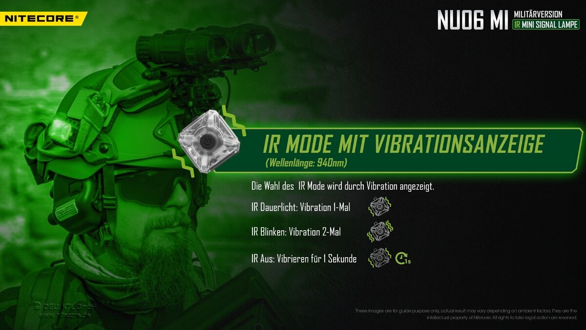 Nitecore NU06 MI - mehrfarbige Signalleuchte mit IR