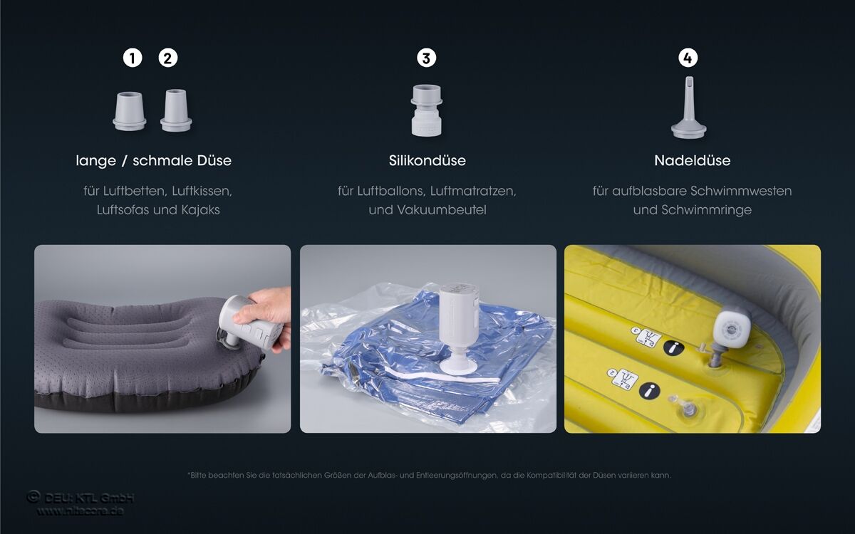 Nitecore AP10 - elektronische Luftpumpe, mit LED-Leuchte