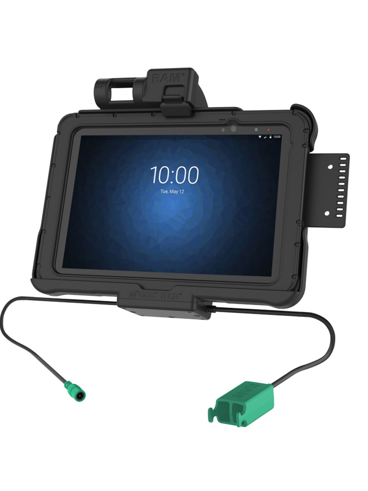 RAM Mounts Form-Fit Halteschale für Zebra ET5x 10.1“ Serie - In Rugged Boot - 5.5mm DC & Dual USB-A-Anschluss