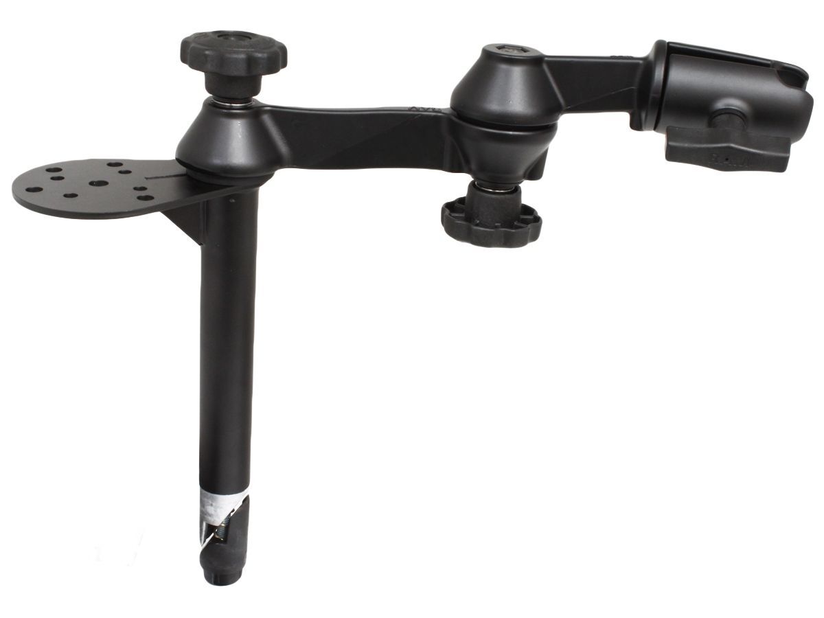 RAM Mounts Doppel-Schwenkarm mit Tele-Pole (ca. 200 mm) und Seiten-Flansch (AMPS) - Octagon-Verbindungsarm mit C-Kugel-Aufnahme (1,5 Zoll), im Polybeu