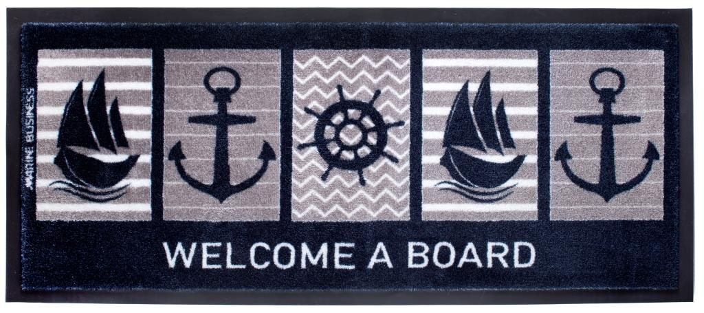 Marine Business Fußmatte "Türmatte Welcome on Board lang 120x45cm"