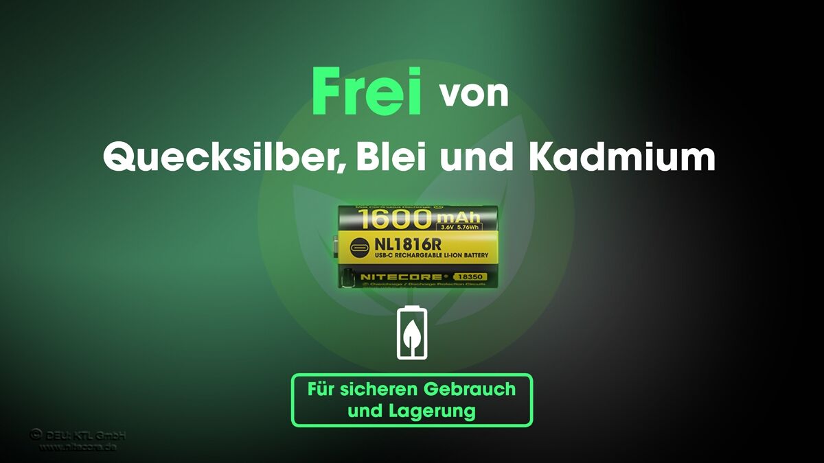 Nitecore Li-Ion Akku 1600mAh, NL1816R