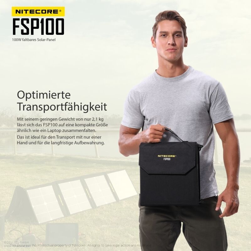 Nitecore Solarpanel FSP100 - 100W