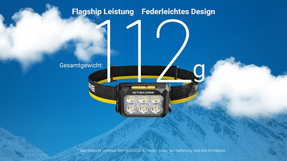 Nitecore HA29 UHE - 1200 Lumen, kältebeständig