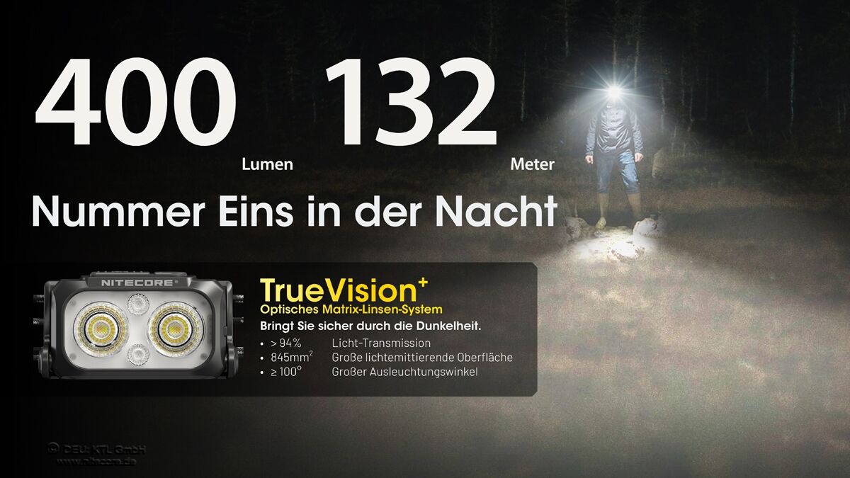 Nitecore NU25 MCT UL - 400 Lumen