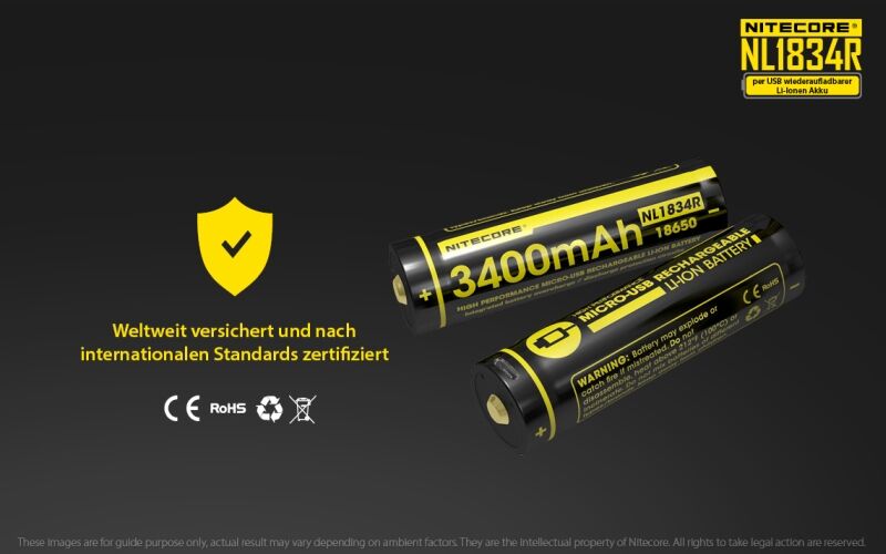 Nitecore Li-Ion Akku Typ 18650 - 3400mAh - NL1834R
