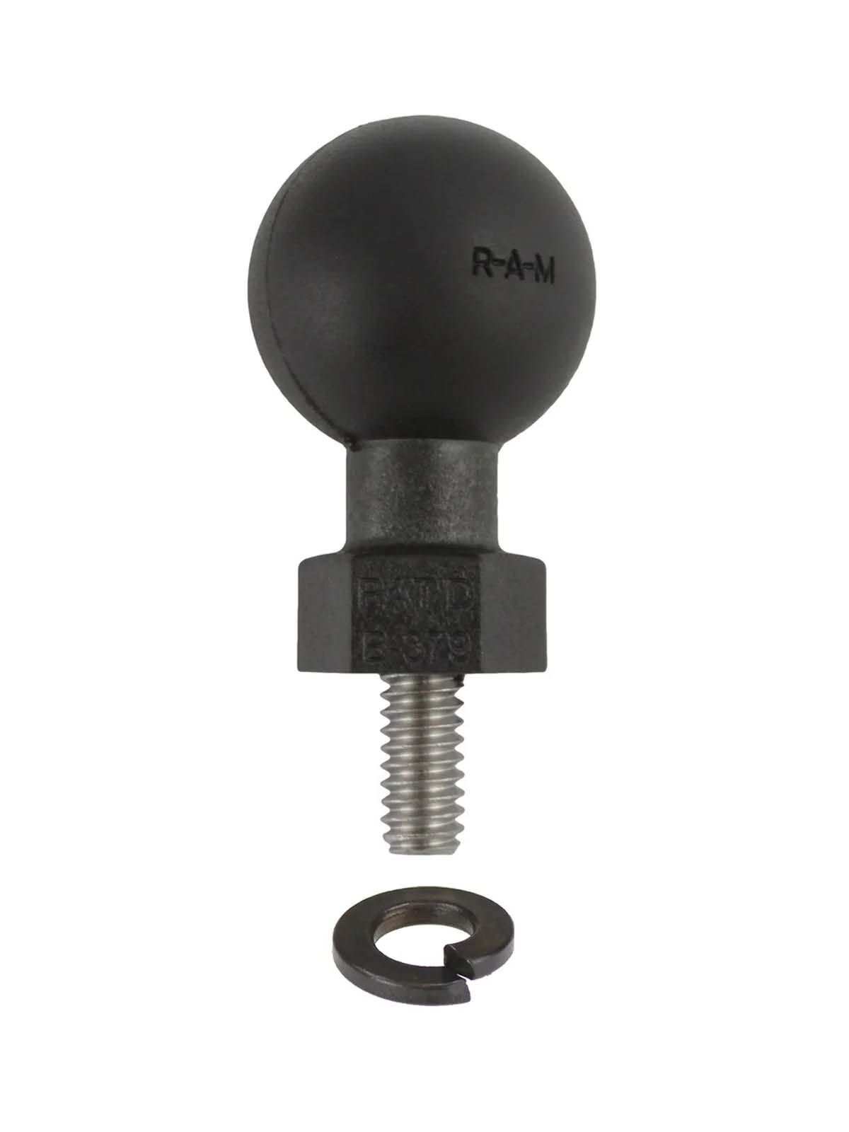 RAM Mounts Tough-Ball mit 1/4-20x0,5 Zoll Gewindestift - B-Kugel (1 Zoll), inkl. Unterlegscheibe