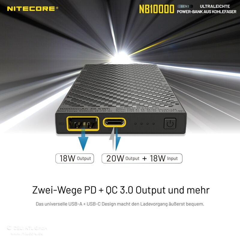Nitecore Powerbank NB10000 GEN2 - 10000mAh