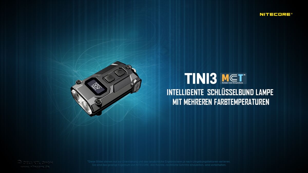 Nitecore TINI 3 - schwarz, 600 Lumen