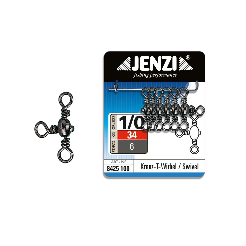 Jenzi KREUZWIRBEL, Black Nickel, Größe 1/0, 34 Kg.