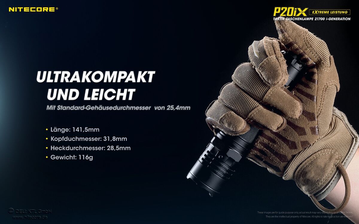 Nitecore P20iX PEL 2.0 - 4000 Lumen, NTH32, NTC2i, ohne Strobe Mode