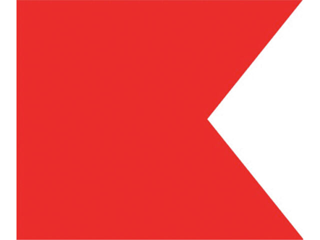 Talamex Buchstabenwimpel Abm. 30 x 36 cm Signalflagge B