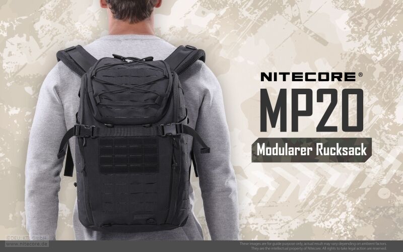 Nitecore Rucksack MP20, schwarz