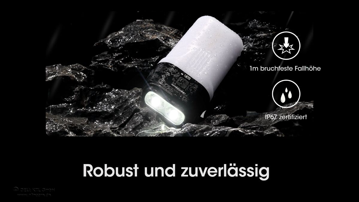 Nitecore LR70 - 3000 Lumen Taschenlampe, Powerbank, Laterne