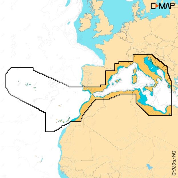 C-MAP Discover-X - WEST MEDITERRANEAN, AZORE, CANARY C-MAP Discover-X - WEST MEDITERRANEAN, AZORE, CANARY