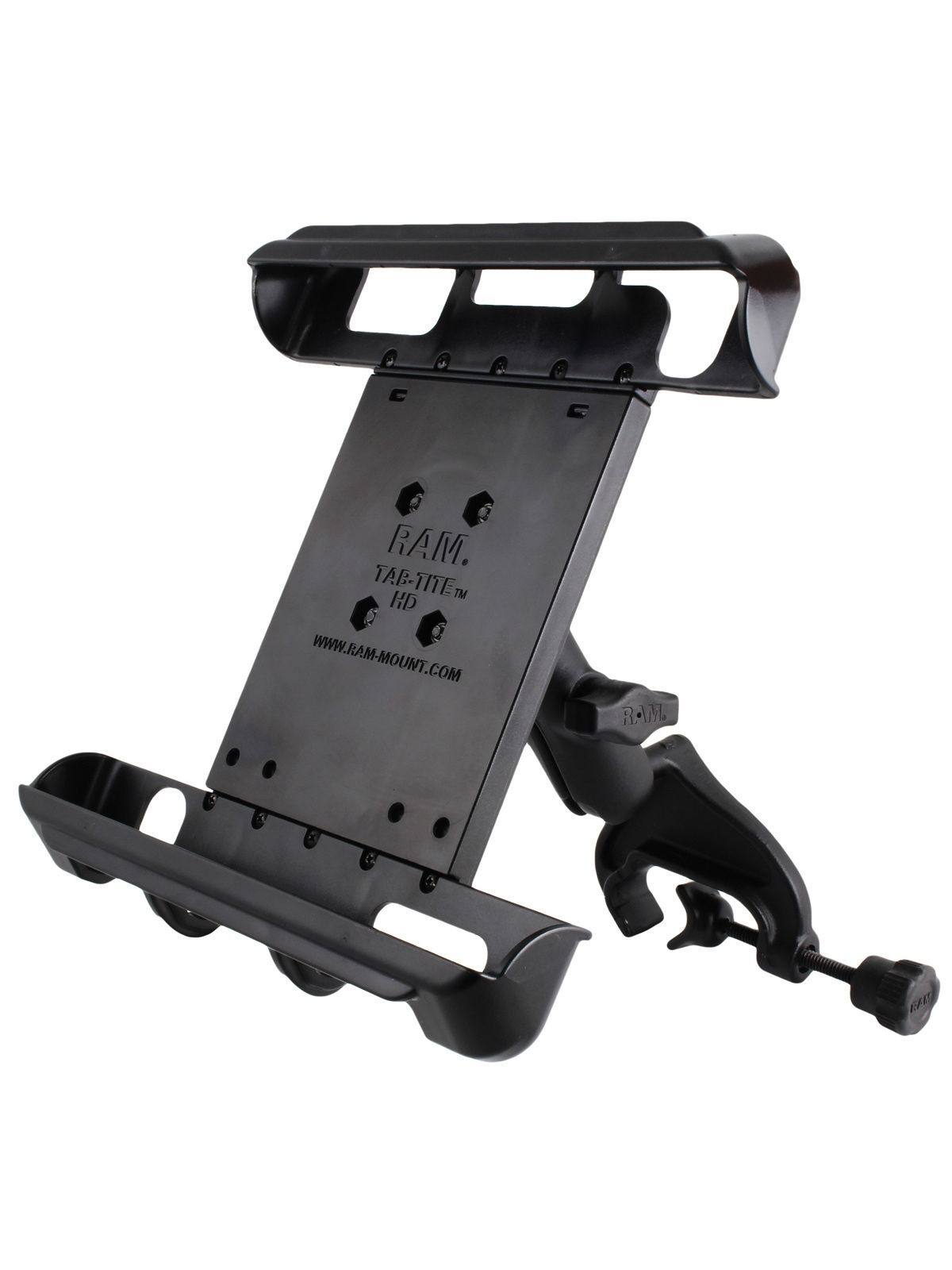 RAM Mounts Luftfahrt-Tablethalterung 10 Zoll Tablets - B-Kugel (1 Zoll), mit Steuerhornklammer, Tab-Tite Tablethalteschale