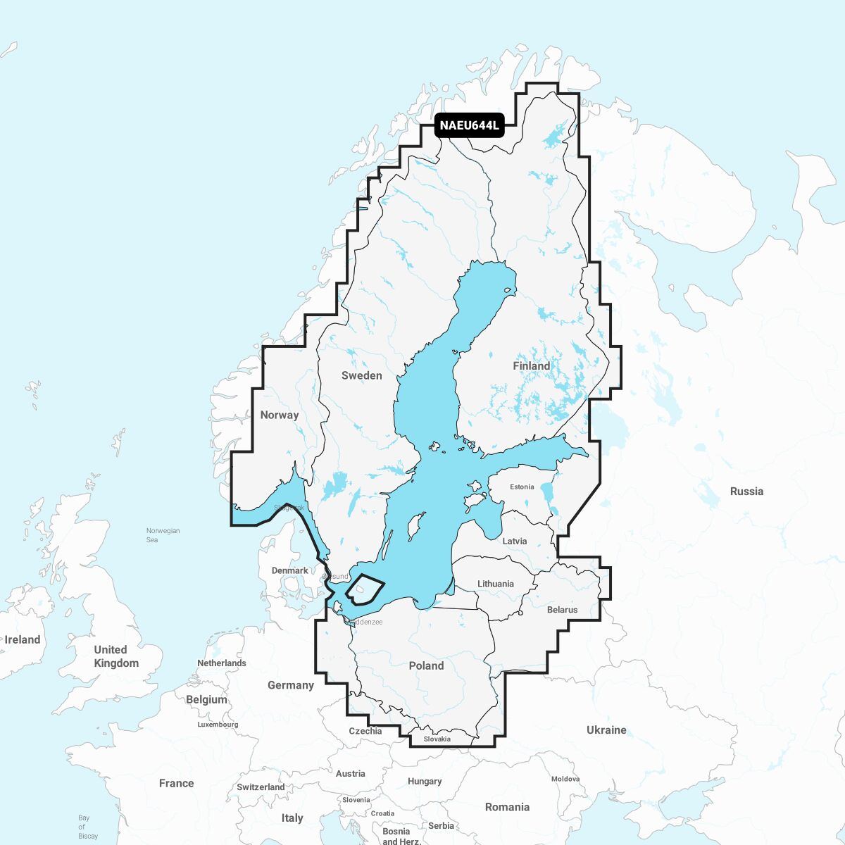 Navionics+ Seekarte Baltic Sea (NAEU644L) Navionics+ Seekarte Baltic Sea (NAEU644L)
