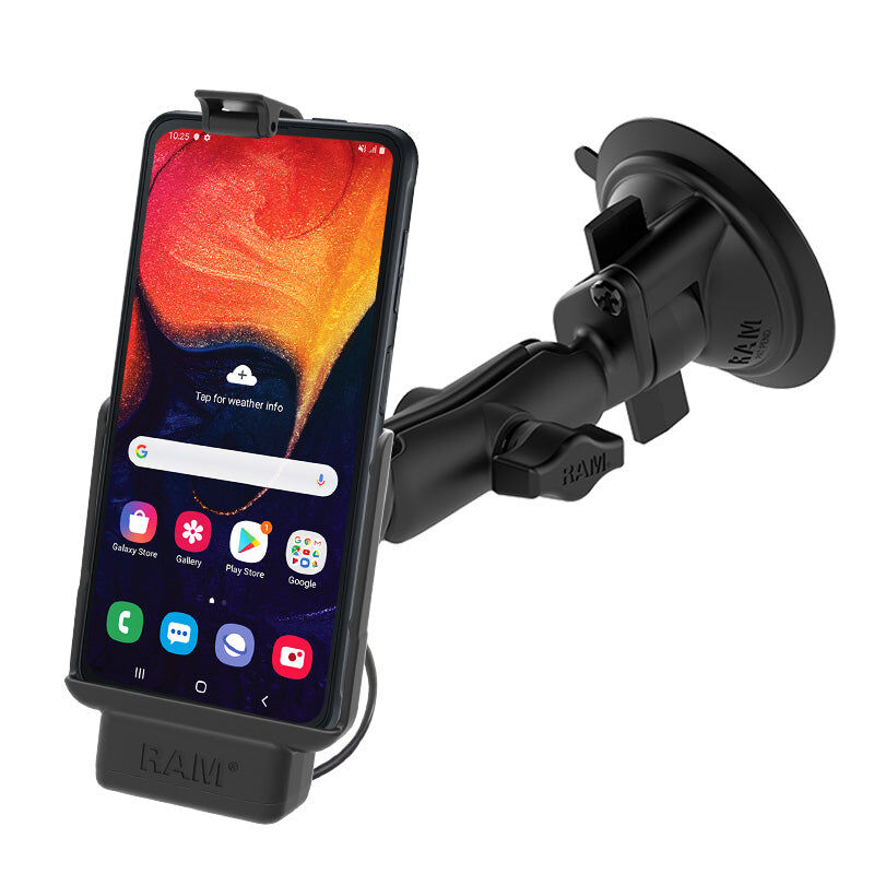 RAM Mounts Saugfuss-Halterung Samsung XCover Pro - B-Kugel (1 Zoll), EZ-Roll'r Halteschale
