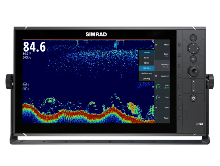 Simrad S2016 Fischfinder mit 9" Display Broadband Sounder und Chirp Front