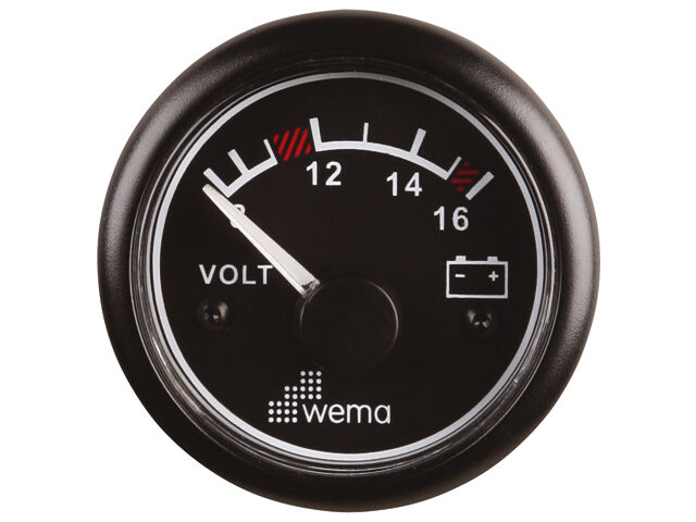 LNKZ5054 Wema Voltmeter 12V schwarz