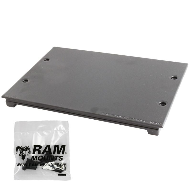 RAM Mounts Abdeckplatte für Tough-Box Fahrzeugkonsolen - ca. 150 mm hoch, Schrauben-Set