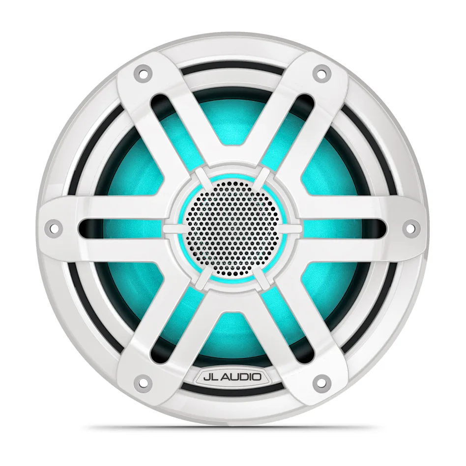 JL Audio M200 Marinelautsprecher 7,7 Zoll mit LED RGB Beleuchtung weißer Sportgrill
