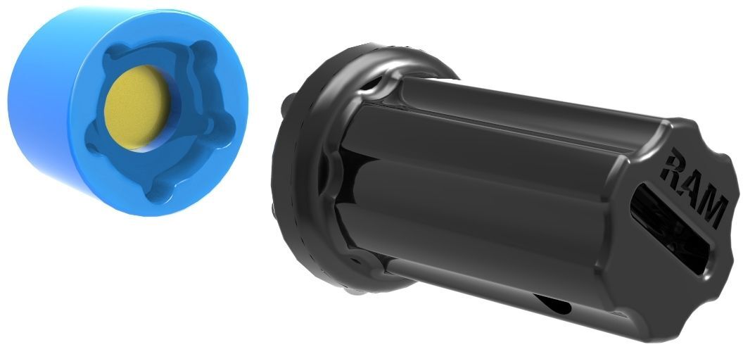 RAM Mounts Pin-Lock Inlet und Adapter (5-Pin) - für D-/E-Kugel Verbindungsarme, 5/16"-18 Innengewinde, im Polybeutel