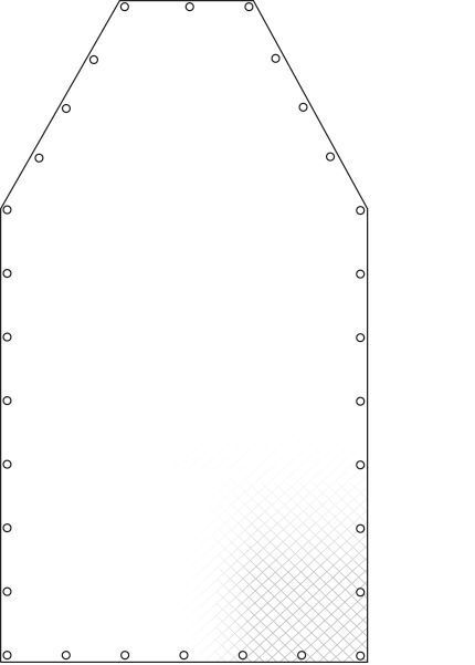 1852 Proflex transparente Abdeckplane vorgeformt 240g/m2 (5x7m)