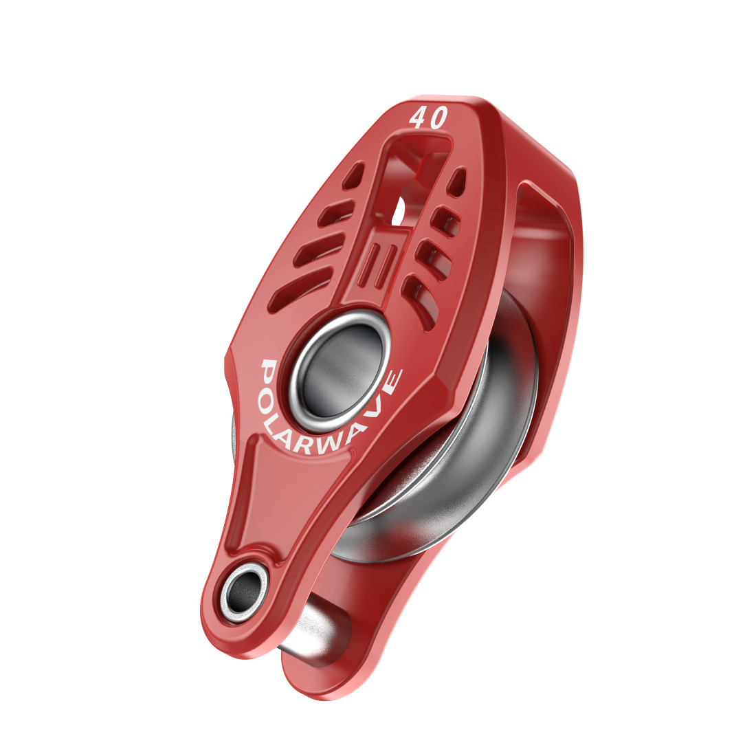 Polarwave 40mm Hi-Load Schwerlastblock mit Hundsfott (rot)