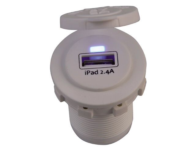 Talamex Typ:Adapter 1xUSB 2.4A Flushmount weiß