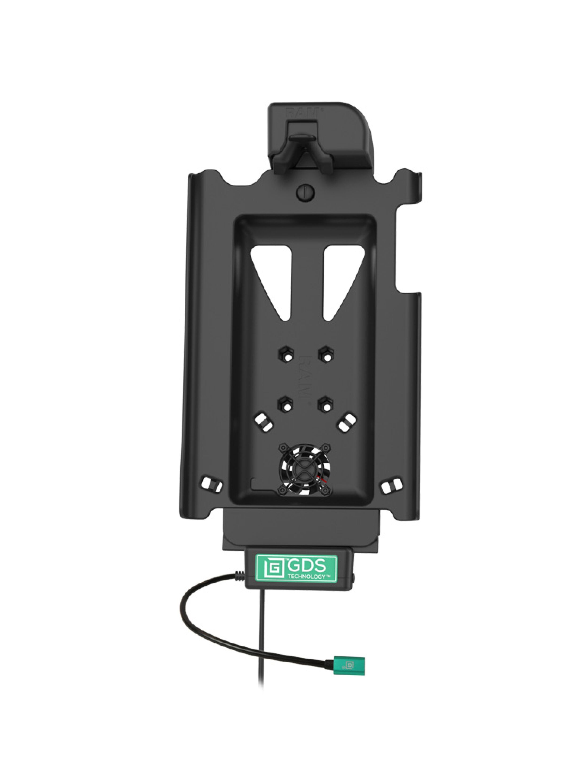 RAM Mounts GDS Cool-Dock Halteschale (Schnappverschluss) Samsung Tab A 10.5 - in IntelliSkin Next Gen Schutzhülle - Mit Lüfter - USB-C-Anschluss