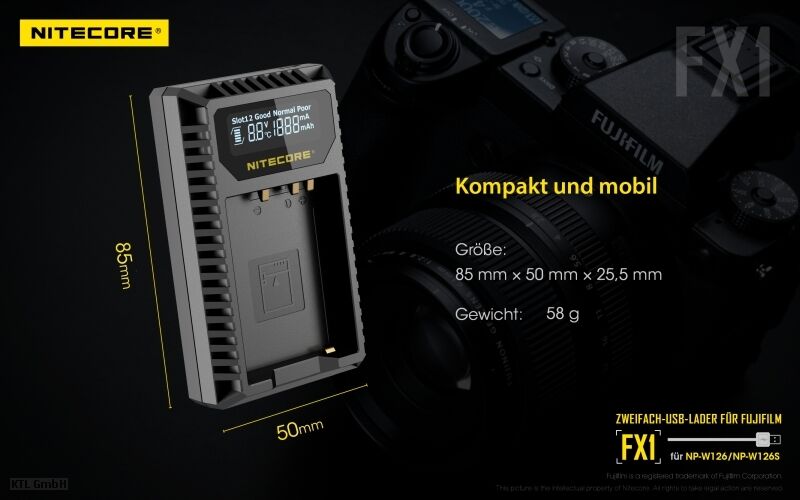 Nitecore FX1 - für Fuji Cameras