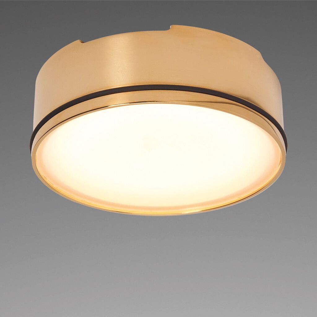 LED-Anbauleuchte D2-1 Slave, gold-glanz, warmweiß, 10-30V DC, max. 9W, dimmbar via LD200 o. MASTER