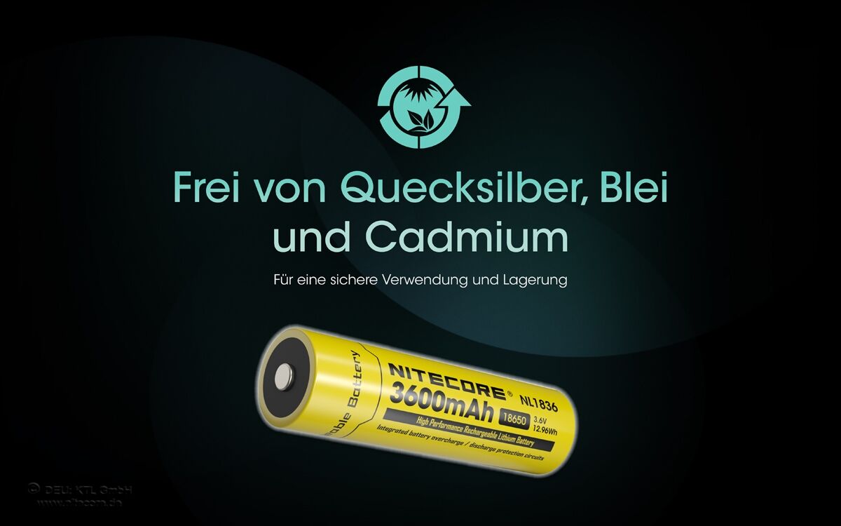 Nitecore Li-Ion Akku Typ 18650 - 3600mAh - NL1836