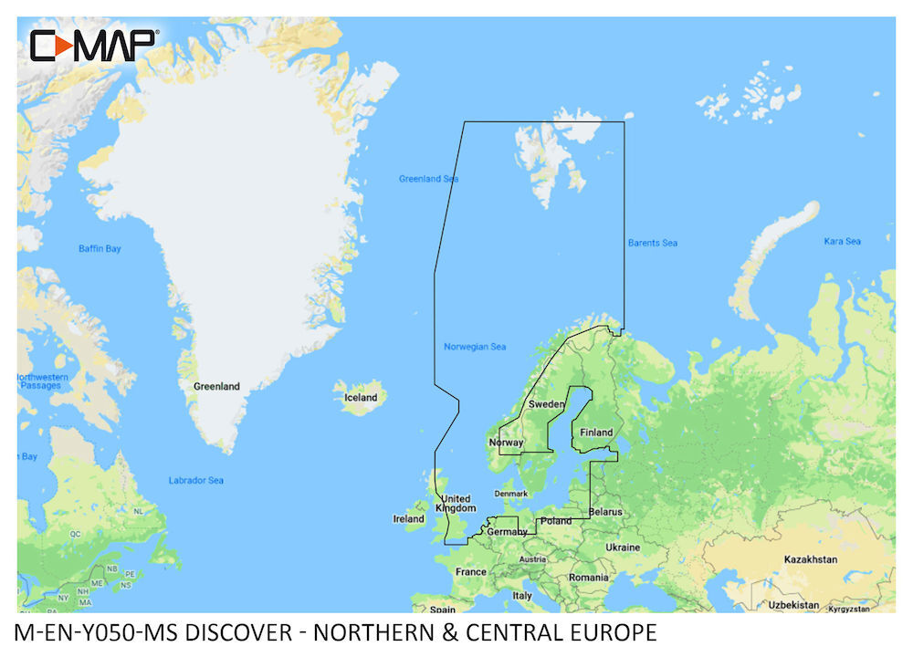 m-en-y050-ms_001 C-MAP DISCOVER:  M-EN-Y050-MS  Northern & Central Europe