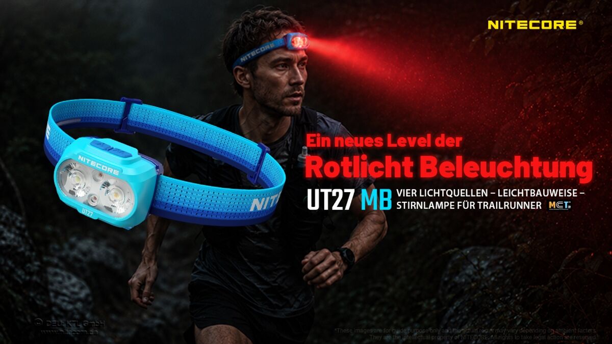 Nitecore UT27 MB - 800 Lumen Weißlicht, 150 Lumen Rotlicht