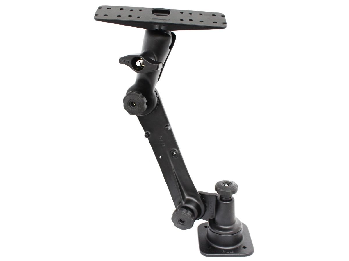 RAM Mounts Schwenkarm mit Universalplatte - Horizontal-Basis, Ratchet-Verlängerungsarm, Ratchet-Verbindungsarm, Universal-Platte (76,2 x 279,4 mm), D-