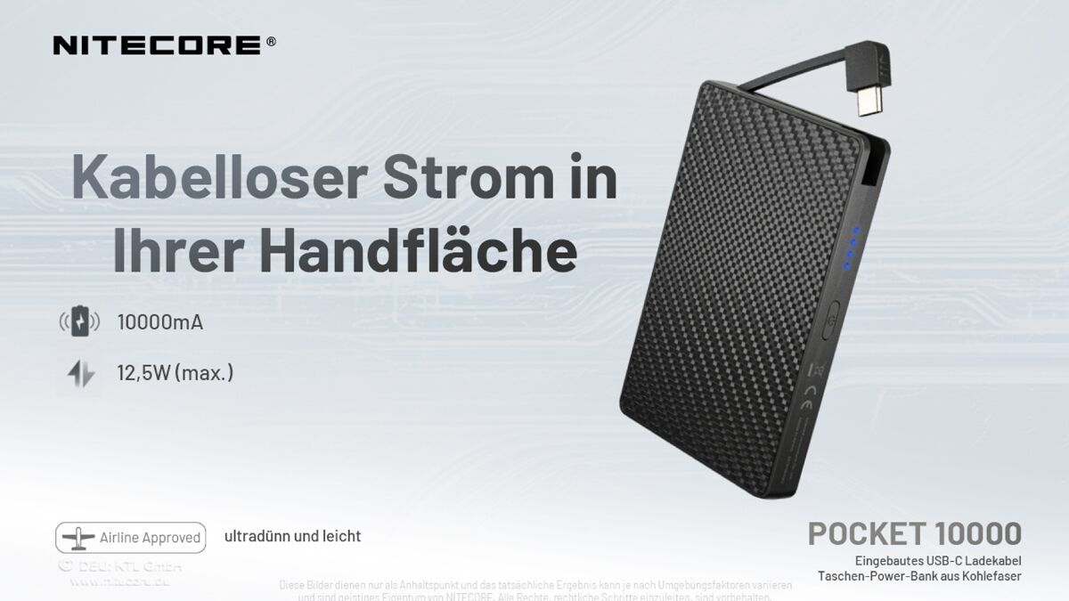 Nitecore Powerbank POCKET10000 - 10000mAh