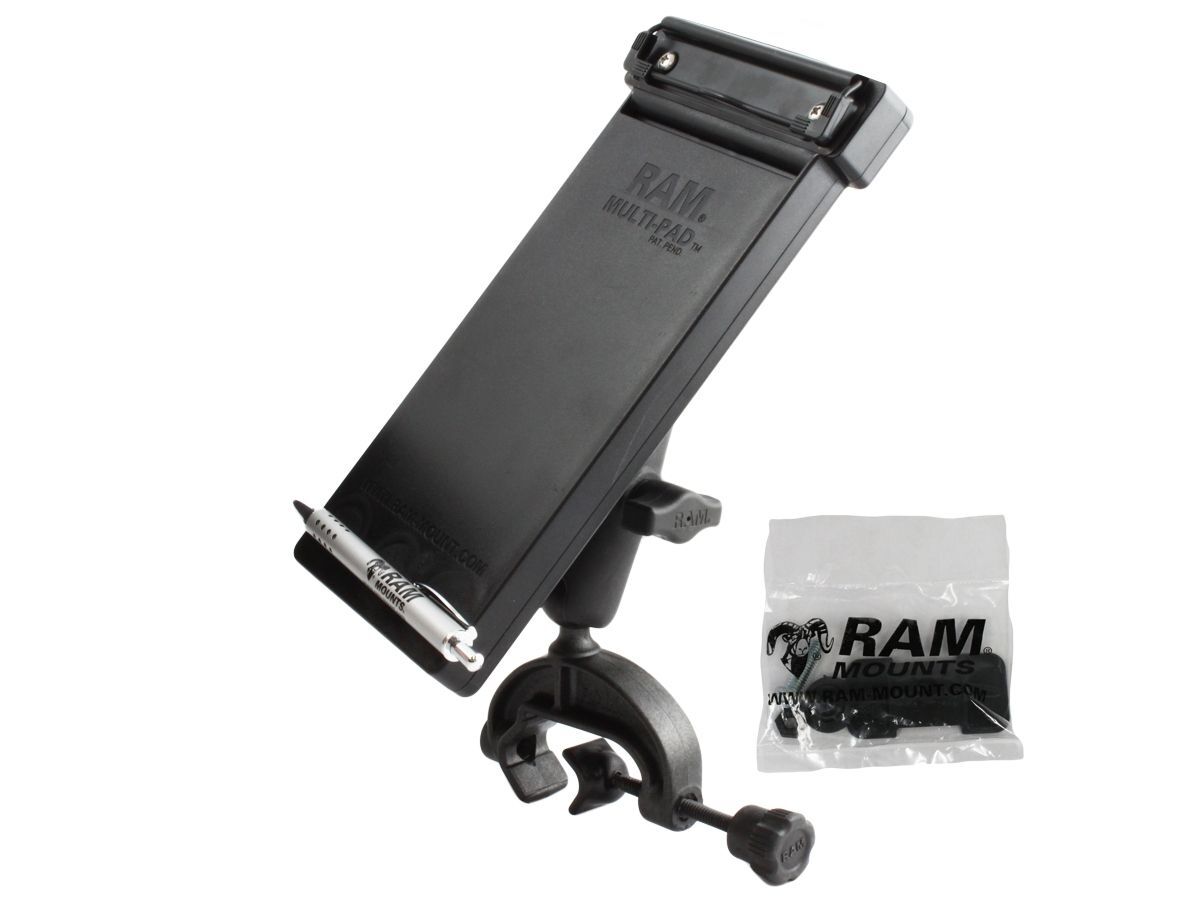 RAM Mounts Verbundstoff-Halterung mit Notizblockhalter - mit Verbundstoff-Klammer, B-Kugel (1 Zoll), im Polybeutel