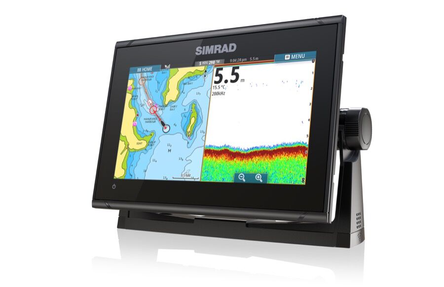 GO9_FL_Route_Fish_Simrad-GO9-XSE-Left-Facing_15316 Simrad Go9 XSE Multifunktionsdisplay 3G Radar Bundle
