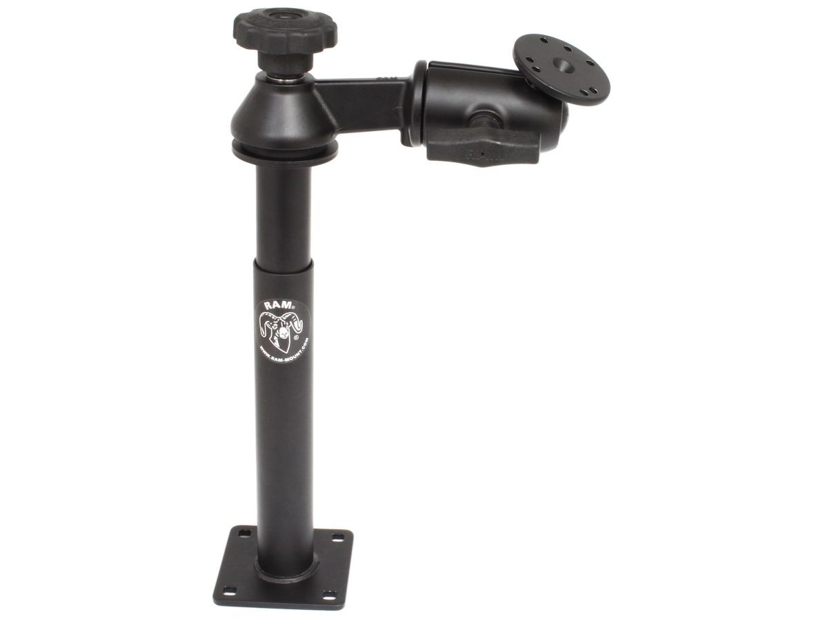 RAM Mounts Schwenkarm mit Tele-Pole (ca. 200 mm) und Basis (ca. 225 mm) - Octagon-Verbindungsarm, runde Basisplatte (AMPS), C-Kugel (1,5 Zoll)