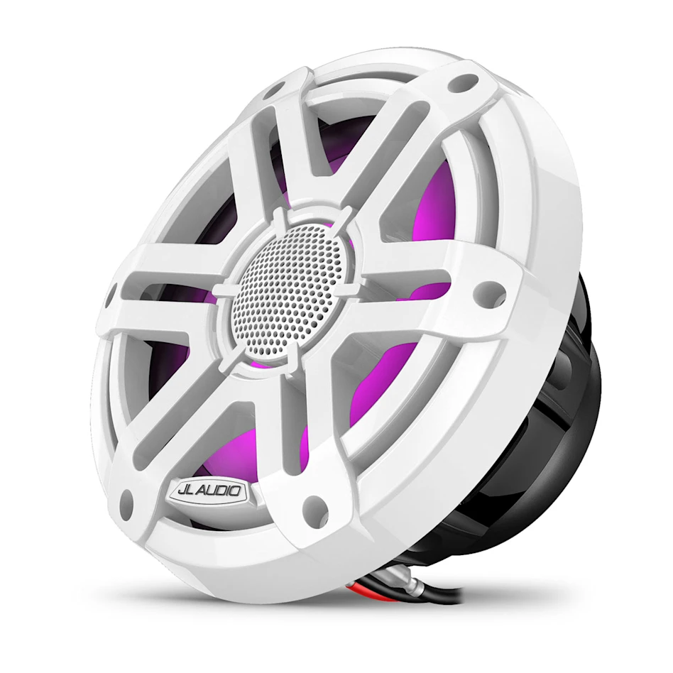 JL Audio M200 Marinelautsprecher 7,7 Zoll mit LED RGB Beleuchtung weißer Sportgrill