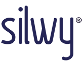 Das dunkelblaue Markenlogo von silwy in einer modernen serifenlosen Schriftart auf weißem Hintergrund.