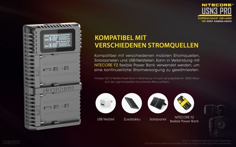 Nitecore USN3 PRO - für Sony Cameras