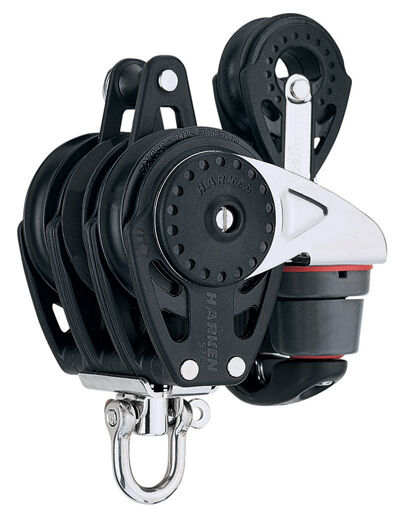 Harken 75mm Triple Carbo Ratchamatic w/Cam, Becket & 57mm Blk (2687)